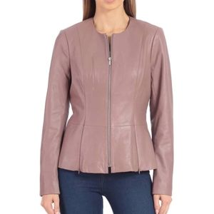 Peplum Leather Jacket